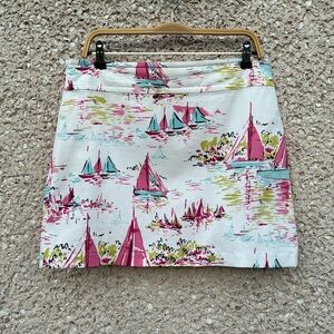 Talbots White Mini Skirt “By the Seaside” NWOT